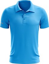 Masita | Polo Shirt Dames & Heren Korte Mouw - Padel Tennis Sportpolo 100% Polyester Sneldrogend Materiaal - SKY BLUE - S