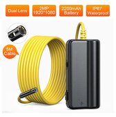 Dual Lens 2MP 5MP Draadloze Endoscoop Camera Snake Inspectie Zoomable Camera WiFi Borescope voor Android & iOS Tablet Dual Lens 2MP-5M
