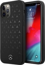 Mercedes  Silicone Stars Hard iPhone 12 Pro Max, Zwart