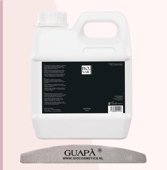 Guapà® aceton puur 1000 ml | nagel verwijderaar voor gellak, acrylic, nagellak, gelnagels | nagellak remover | acetone
