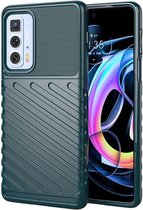 Motorola Edge 20 Pro Hoesje TPU Thunder Design Back Cover Groen