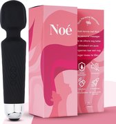 Essential Pleasure Noé - Magic Wand Vibrator - Massagestaaf met Clitoris Stimulator – Vibrators voor Vrouwen – Zwart