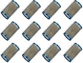 HairCare - Watergolf draadrollers - Metaal - 40 mm - 12 stuks - Kapper - Haarstyling - Haar - Blauw