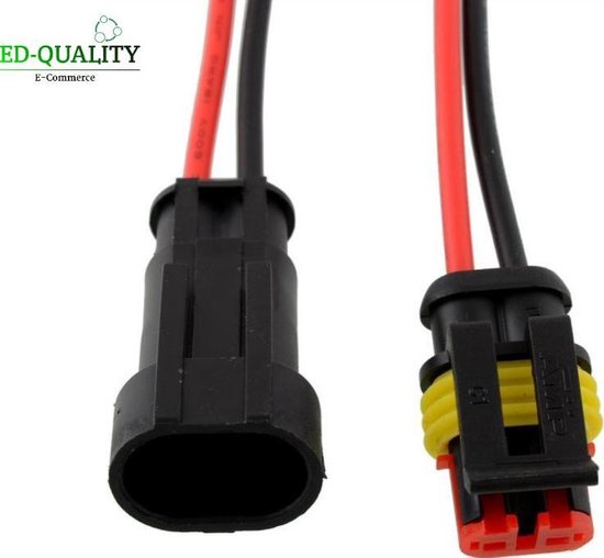 HUAZIZ Waterdichte Stekkerset – 2/3/4 Polig – Voor Auto, Motor, Boot – DT-connector – 22-18 AWG – Grijze Nylon Behuizing