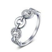 Di Lusso - Ring Guéret - Zirkonia's - Zilver 925 - Dames - 18.00 mm