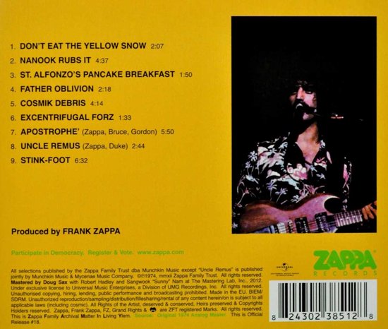 Frank Zappa - Apostrophe (CD)