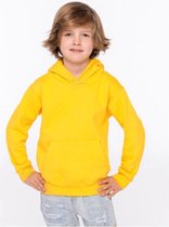 Kindersweater met capuchon K477, Geel, Maat 12/14 jaar