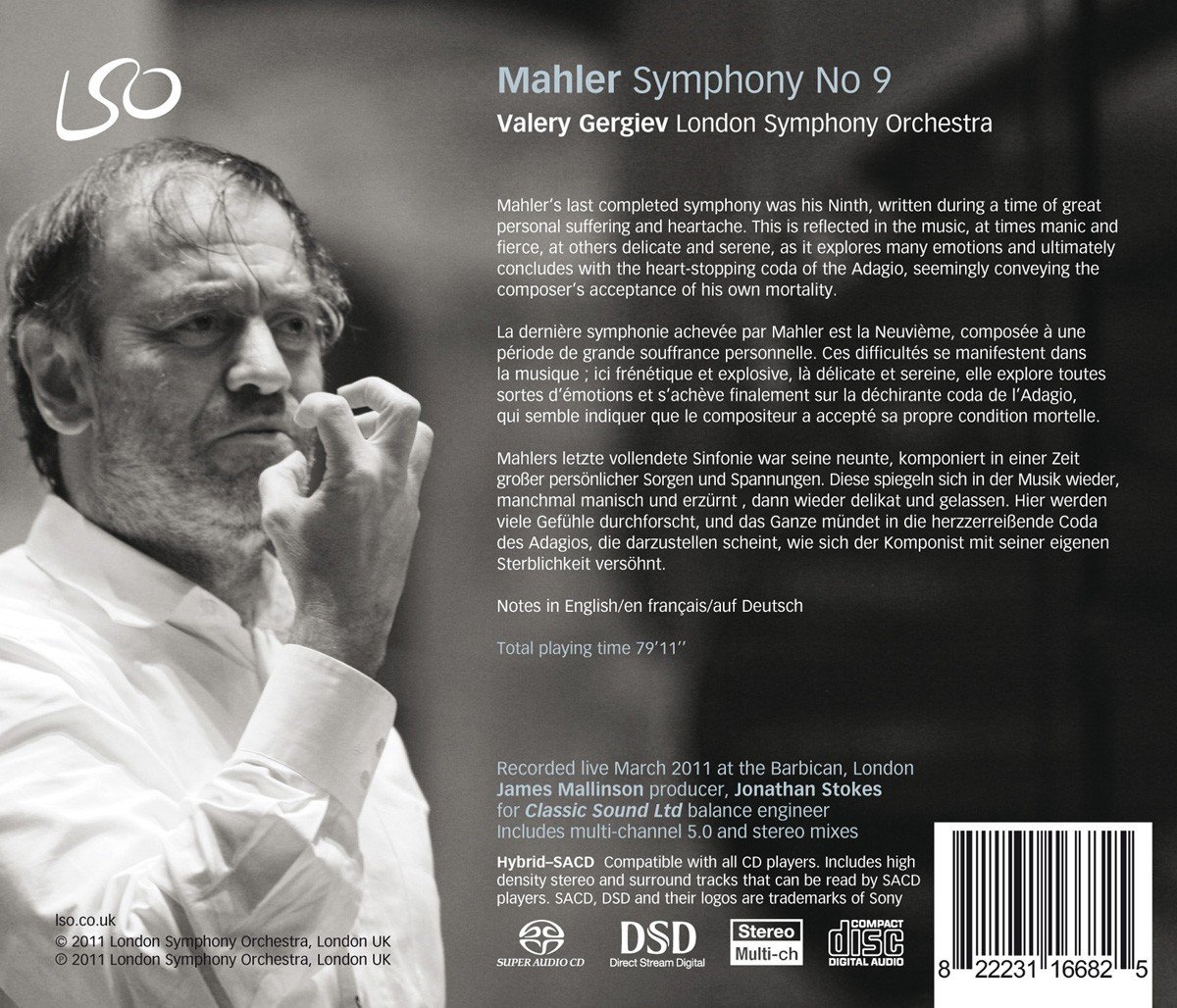 (CD),　Mahler/Symphonie　London　Mahler:　Orchestra　Symphony　bol　Gergiev　No.9　Valery　Muziek