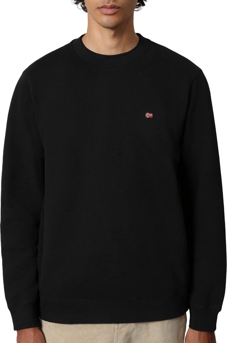 Napapijri Balis Crew Sweater Heren – Modern-fit Zwart