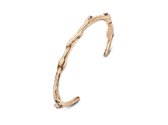 NOOCS armband Twig (c-bangle) in de vorm van een bloesemtakje, 14 karaat rosé goud plated.