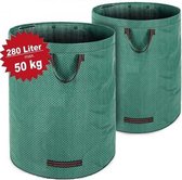 Tuinafvalzak - 2 stuks - 280 liter - groen - 50 kg