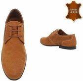 COOLWALK bruine echt lederen veter schoen maat 43