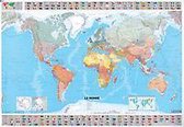 The World - Michelin rolled & tubed wall map Encapsulated (French Text)