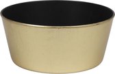 Bloempot/plantenpot goud rond D24 cm x H10 cm - Bloemenbakken/bloempotten voor binnen