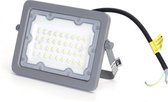 Buitenlamp grijs | LED bouwlamp 30W=270W schijnwerper | koelwit 4000K - 90° lichthoek | waterdicht IP65