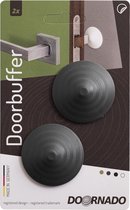 Doornado mini Deurbuffer Mud (grijs) 2 stuks | LET OP! | kleine mini deurbuffer voor achter de deurklink