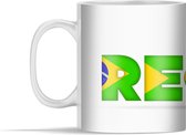 Mok - Recife illustratie met de vlag verwerkt in de letters - 350 ml - Beker