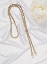 XARI Collections - 'Braided' Ketting Voor Handtas, 120cm - Losse Ketting Tas - Los Hengsel - Bag Chain - Purse Chain Strap - Tas Ketting Goud Los - Schouderhengsel