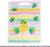10 sacs de fête Ananas - 16,5 x 25 cm - Sacs-cadeaux en plastique cellophane - Sacs à bonbons - Sacs à biscuits - Biscuit - Biscuit - Ananas - Plage - Plage - 4You Webventures