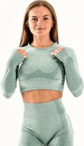 DM Training - Vital sportoutfit / sportkleding set voor dames / fitnessoutfit legging + sport top (oceangreen)