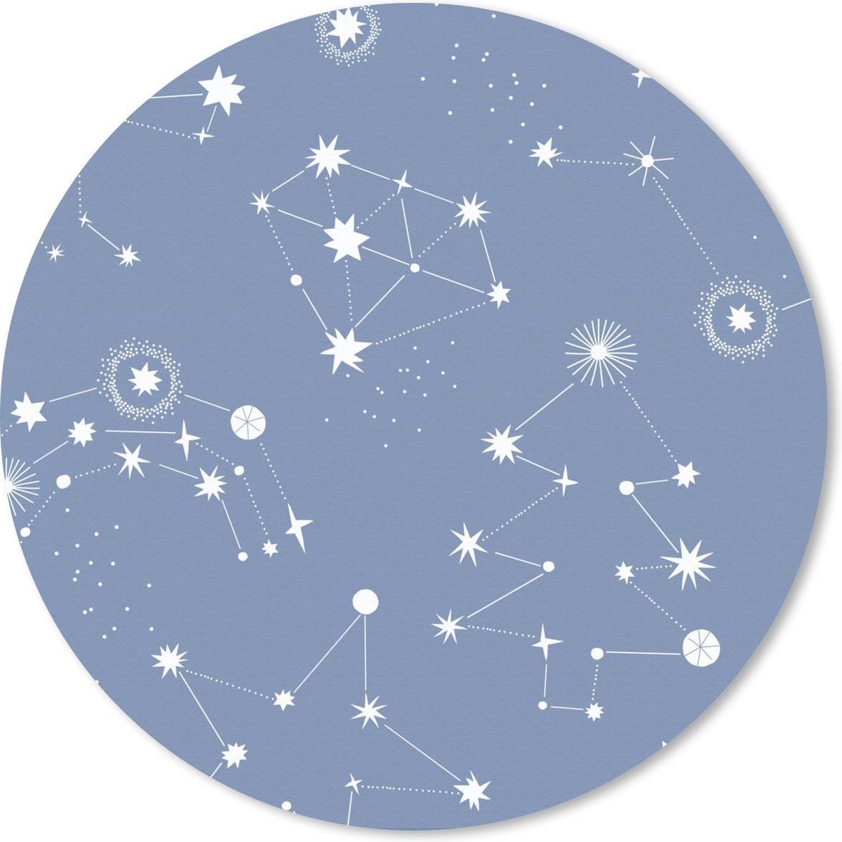 Muismat rond 40x40 cm - Mousepad Ruimte - Kind - Illustratie - Ronde muismatten