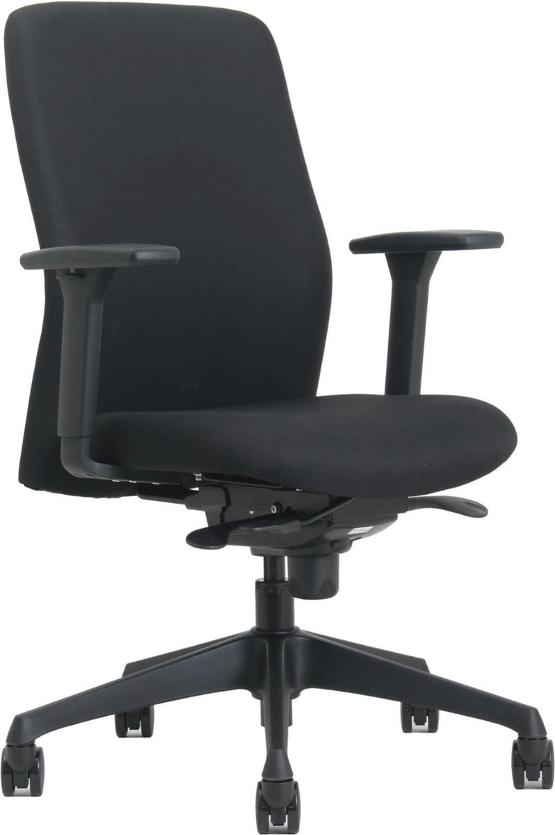 Office Hero® Pharaoh Ergonomische Bureaustoel - Bureaustoelen voor Volwassenen - Verstelbaar - Zwart - Stof - Gemonteerd geleverd