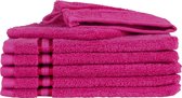 Homéé washandjes Ruche fuchsia 16x24cm gekamde katoen 550g. m² 6 stuks