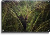 Walljar - Waterfall Hawaii - Muurdecoratie - Plexiglas schilderij