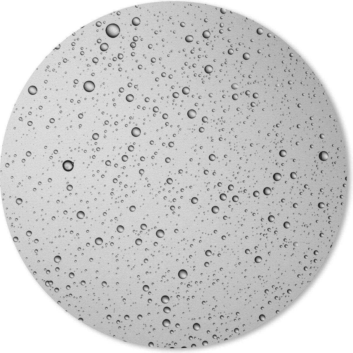 Muismat rond 50x50 cm - Mousepad Waterdruppeltjes op een glas - Ronde muismatten