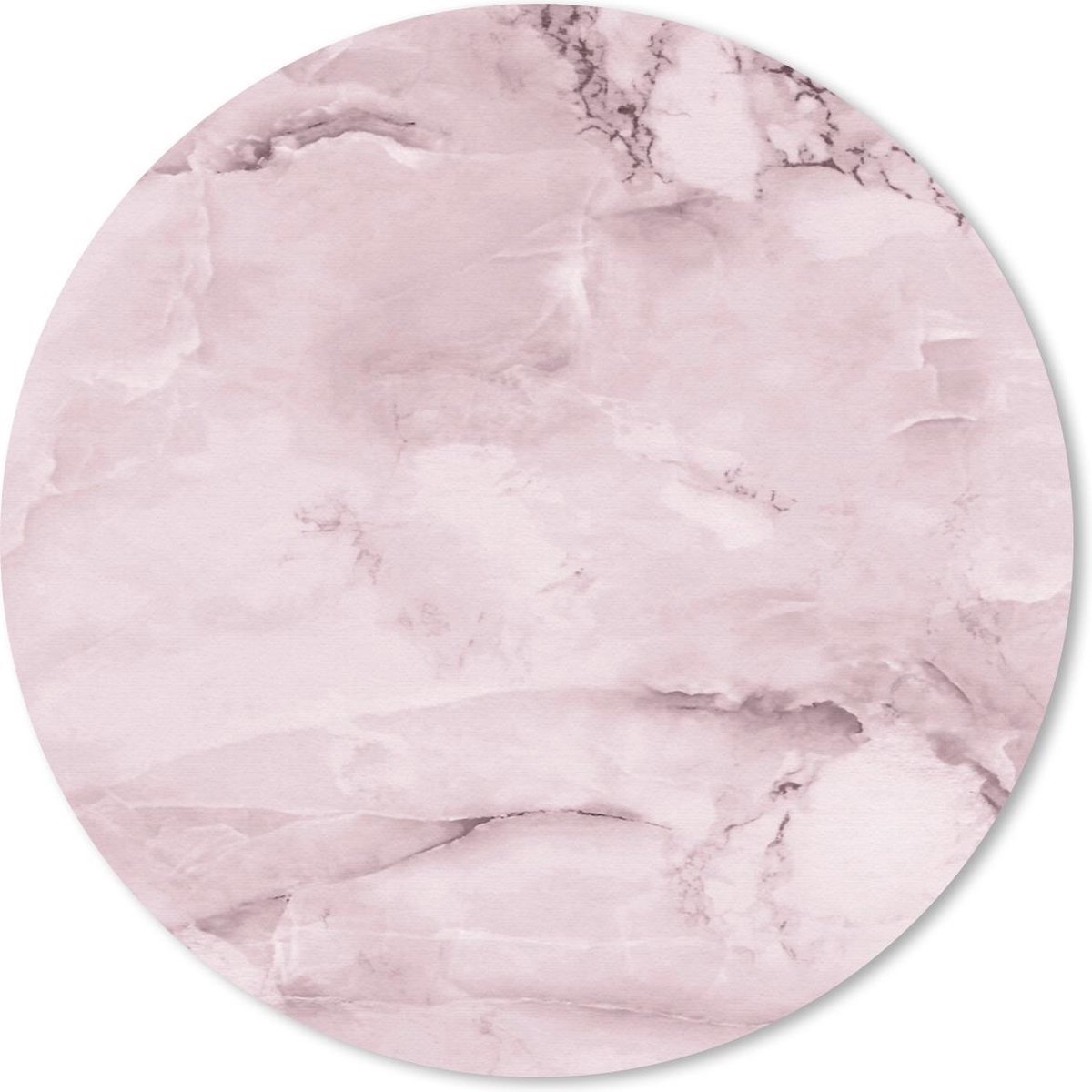 Muismat rond 50x50 cm - Mousepad Marmer - Roze - Luxe - Ronde muismatten