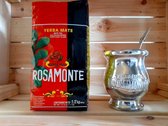 Limited Edition Rosamonte - 1 x Yerba mate 500 gram Rosamonte + Limited Edition Rosamonte  Kalebas + Bombilla