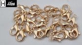 Hisa - Karabijn sluitingen - Rose Gold - 25 stuks - Karabijnsluitingen - 10mm