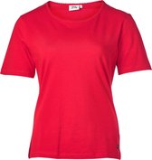 Dames shirt basic picot rood | Maat 4XL