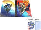 Verzamelmap + 5 gratis sleeves – Geschikt Voor pokemon kaarten – 240 kaarten - map - opslag - mapje - pocket - opbergmap – opberg – verzamelmap – box – mini portfolio – verzamelmap groot - ka