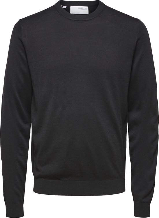 Selected Homme Town Merino Coolmax Kniw Crew B Truien & Vesten - Zwart