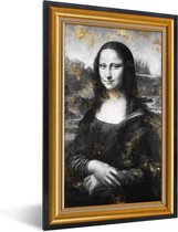 Fotolijst incl. Poster - Mona Lisa - Da Vinci - Goud - Lijst - 60x90 cm - Posterlijst
