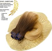 CAIRSTYLING Premium 100% Human Hair - CS627 INVISIBLE CLIP-IN - Super Double Remy Human Hair Extensions - 115 Gram 21 Inch / 54 CM Lengte