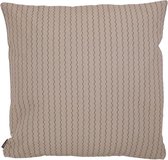 Hoyz | Kussen Zigzag Weave Beige | 50 X 50 | Sierkussen Voor Woonkamer Of Slaapkamer