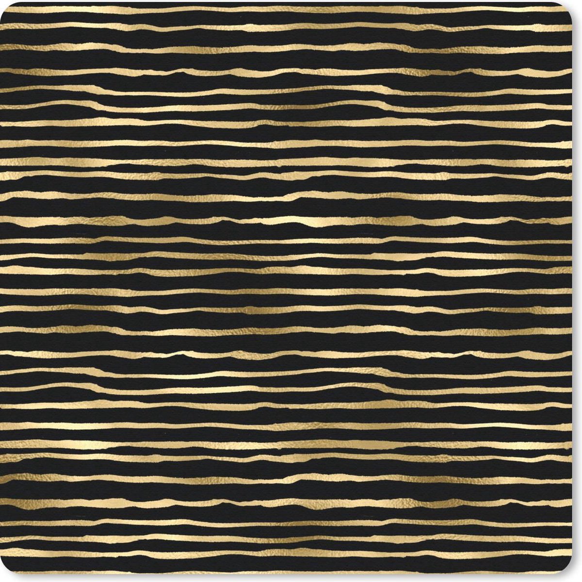 Muismat 30x30 cm - Mousepad Patronen - Goud - Zwart - Muismatten