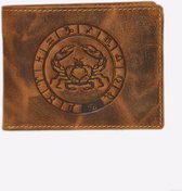 Greenburry - Vintage Lederen Heren Portefeuille Met Kreeft Sterrenbeeld