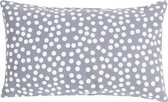 Hoyz | Allover Dots Grijs Kussen | 30 X 50 | Sierkussen Voor Woonkamer Of Slaapkamer