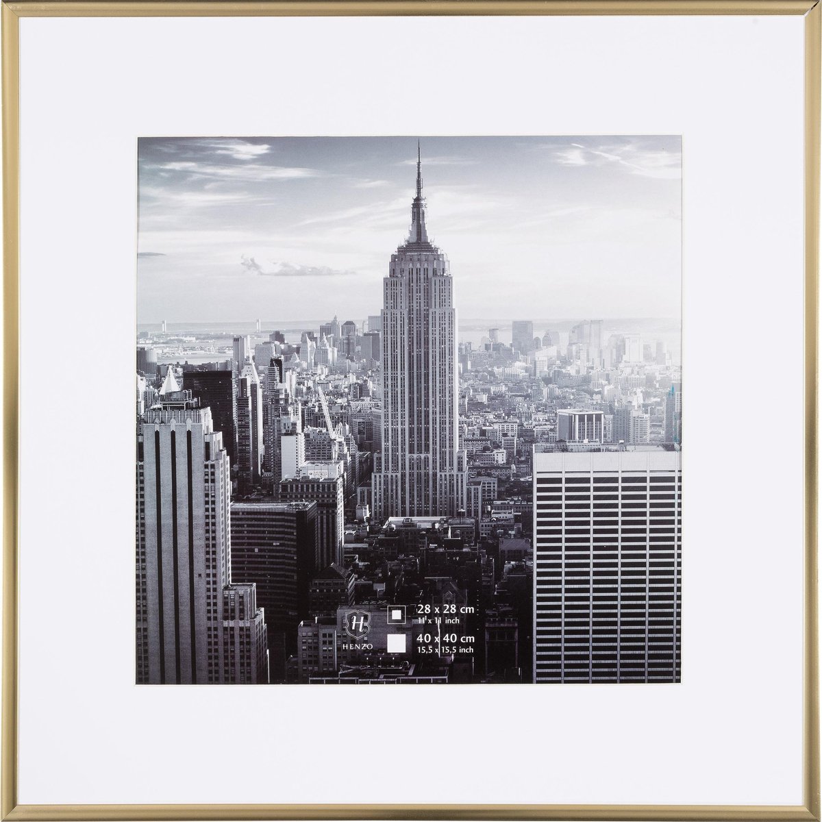 Henzo Fotolijst - Henzo - Manhattan - Fotomaat 40x40 cm - Goud