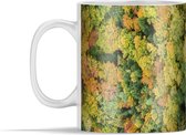 Mok - Vogelperspectief bocht in de herfst - 350 ml - Beker