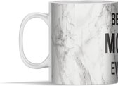 Mok - Moederdag Mok - Best Mom ever - Marmer - 350 ml - Beker