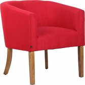 CLP Nemea Fauteuil - Stof rood antiek licht