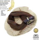 CAIRSTYLING Premium 100% Human Hair - CS636 INVISIBLE CLIP-IN - Super Double Remy Human Hair Extensions | 110 Gram | 51 CM (21 inch) | Haarverlenging | Best Quality Hair Long-term