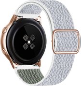 YONO Nylon Smartwatch Bandje 20mm - Horlogebandje geschikt voor Samsung Galaxy Watch 6 / 5 / Pro / 4 / 3 / Active 2 - Polar Ignite / Unite – Huawei - Wit