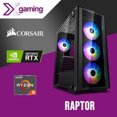RAPTOR Game PC Ryzen 5600X, GeForce RTX 3060, 16GB, 1TB NVME SSD