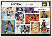 Bokssport – Luxe postzegel pakket (A6 formaat) : collectie van 25 verschillende postzegels van bokssport – kan als ansichtkaart in een A6 envelop - authentiek cadeau - kado - gesch