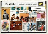 Bokssport – Luxe postzegel pakket (A6 formaat) : collectie van 50 verschillende postzegels van bokssport – kan als ansichtkaart in een A6 envelop - authentiek cadeau - kado - gesch